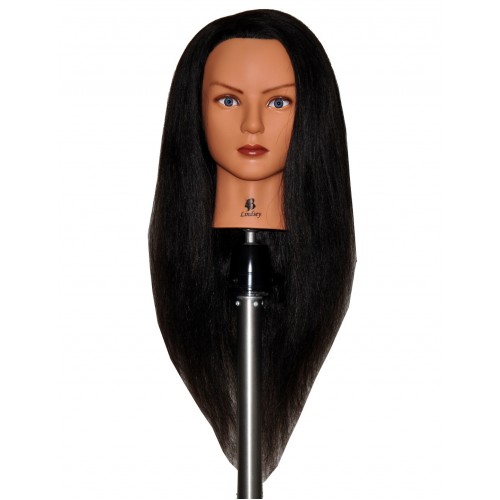 24 Cosmetology Mannequin Head with Human Hair - Lindsey