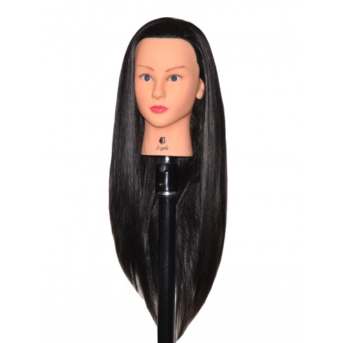 26 Cosmetology Mannequin Head with Synthentic Fiber- Angela