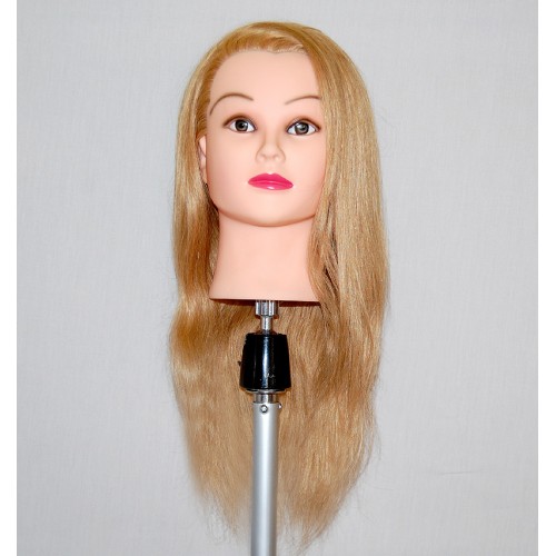 24 Cosmetology Mannequin Head with Human Hair - Amelia