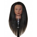 Afro Coarse 100% Real Hair Mannequin Head Hairdresser Training Head Manikin Cosmetology Head-Hazel