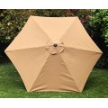 BELLRINO Replacement Medium Coffee Umbrella Canopy for 9 ft 6 Ribs