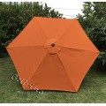 BELLRINO Replacement Orange Umbrella Canopy for 9 ft 6 Ribs