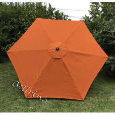 BELLRINO Replacement Orange Umbrella Canopy for 9 ft 6 Ribs