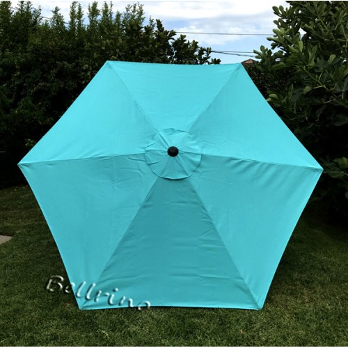 Bellrino Replacement Pea Blue, 8 Ft 6 Rib Patio Umbrella Replacement Canopy