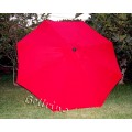 BELLRINO Replacement Chinese Red Umbrella Canopy for 10 ft 8 Ribs