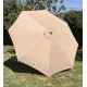 BELLRINO Replacement Light Coffee Umbrella Canopy for 10 ft 8 Ribs