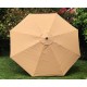 BELLRINO Replacement Medium Coffee Umbrella Canopy for 9 ft 8 Ribs