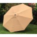 BELLRINO Replacement Medium Coffee Umbrella Canopy for 9 ft 8 Ribs