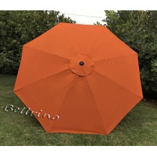 BELLRINO Replacement Orange Umbrella Canopy for 9 ft 8 Ribs