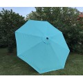 BELLRINO Replacement Peacock Blue Umbrella Canopy for 10 ft 8 Ribs