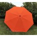 BELLRINO Replacement Tango Orange Umbrella Canopy for 9 ft 8 Ribs